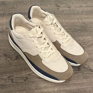 Men's Cream and Brown Sneakers
